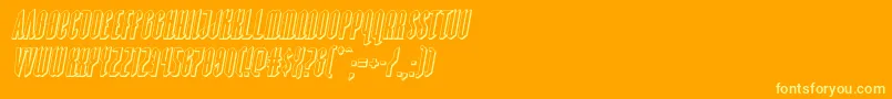 Devilsummoner3Dital Font – Yellow Fonts on Orange Background