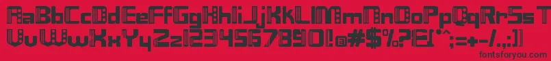 Nix Font – Black Fonts on Red Background