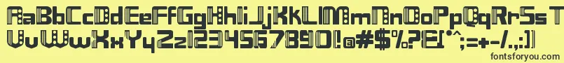 Nix Font – Black Fonts on Yellow Background