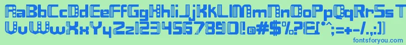 Nix Font – Blue Fonts on Green Background