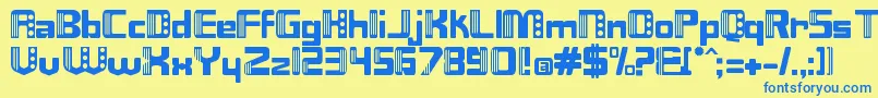Nix Font – Blue Fonts on Yellow Background