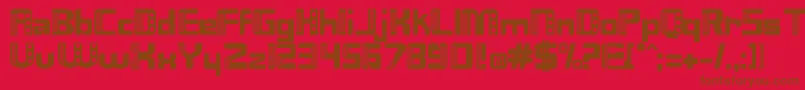 Nix Font – Brown Fonts on Red Background