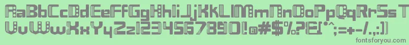 Nix Font – Gray Fonts on Green Background