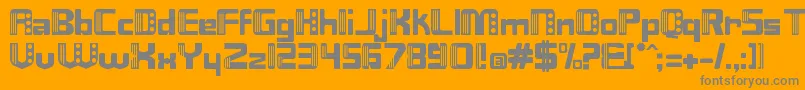 Nix Font – Gray Fonts on Orange Background