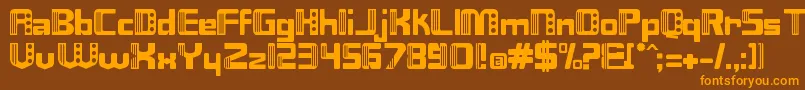 Nix Font – Orange Fonts on Brown Background