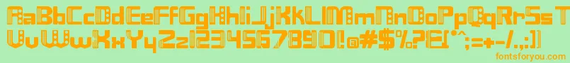 Nix Font – Orange Fonts on Green Background