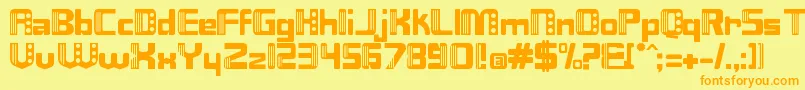 Nix Font – Orange Fonts on Yellow Background