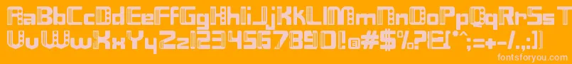 Nix Font – Pink Fonts on Orange Background