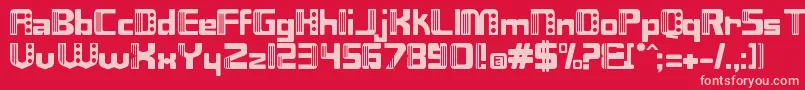 Nix Font – Pink Fonts on Red Background
