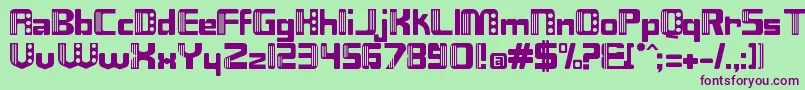 Nix Font – Purple Fonts on Green Background