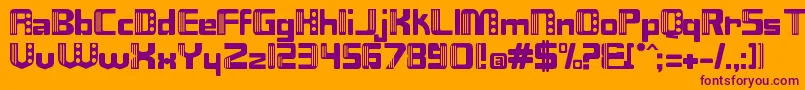 Nix Font – Purple Fonts on Orange Background