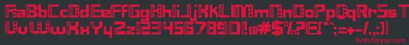 Nix Font – Red Fonts on Black Background