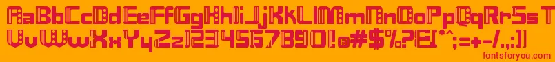 Nix Font – Red Fonts on Orange Background