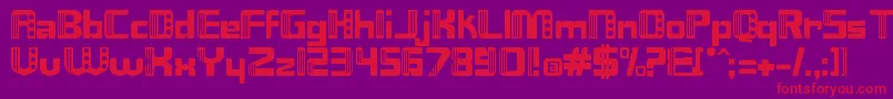 Nix Font – Red Fonts on Purple Background