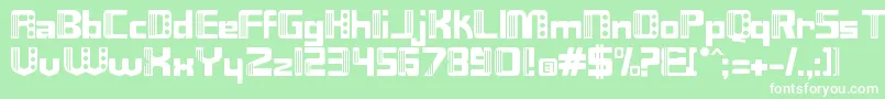 Nix Font – White Fonts on Green Background