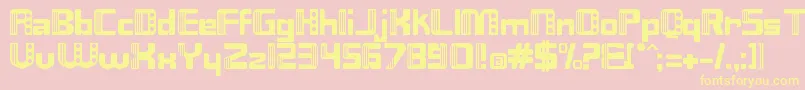 Nix Font – Yellow Fonts on Pink Background