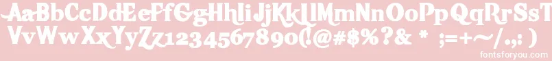 Hotpizza Font – White Fonts on Pink Background