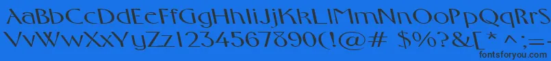 FosterexpandedbsRegular Font – Black Fonts on Blue Background