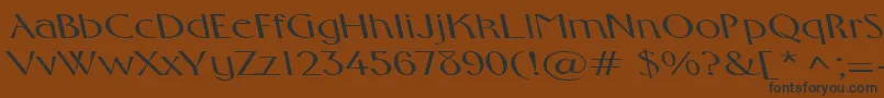 FosterexpandedbsRegular Font – Black Fonts on Brown Background