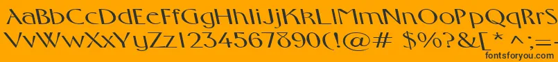 FosterexpandedbsRegular Font – Black Fonts on Orange Background