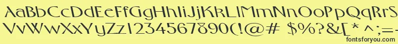 FosterexpandedbsRegular-fontti – mustat fontit keltaisella taustalla
