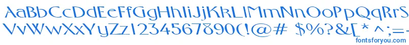 FosterexpandedbsRegular-fontti – siniset fontit valkoisella taustalla