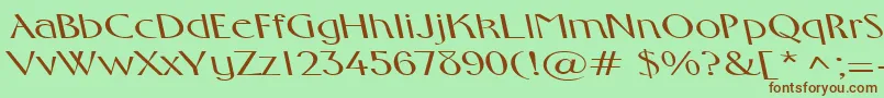 Шрифт FosterexpandedbsRegular – коричневые шрифты на зелёном фоне