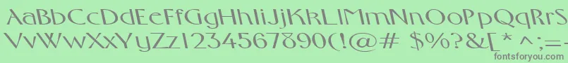 Шрифт FosterexpandedbsRegular – серые шрифты на зелёном фоне