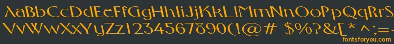 FosterexpandedbsRegular Font – Orange Fonts on Black Background