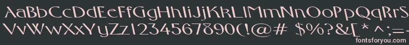 Шрифт FosterexpandedbsRegular – розовые шрифты на чёрном фоне