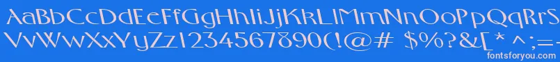 フォントFosterexpandedbsRegular – ピンクの文字、青い背景