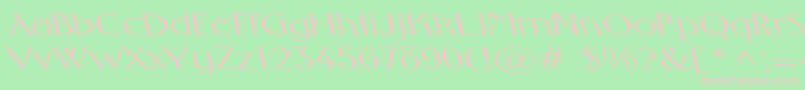 FosterexpandedbsRegular Font – Pink Fonts on Green Background