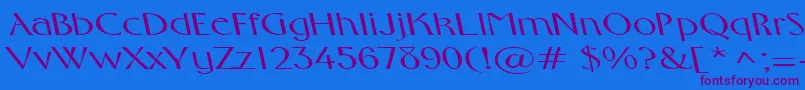Шрифт FosterexpandedbsRegular – фиолетовые шрифты на синем фоне