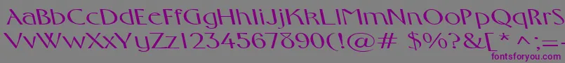 FosterexpandedbsRegular Font – Purple Fonts on Gray Background