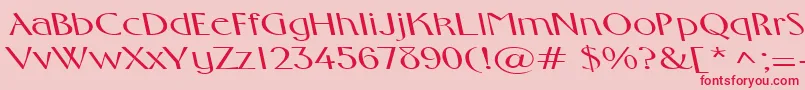 FosterexpandedbsRegular Font – Red Fonts on Pink Background