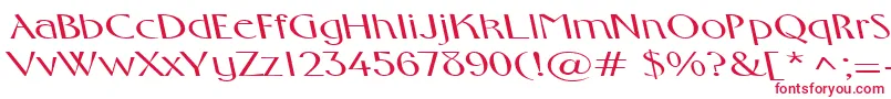 FosterexpandedbsRegular-fontti – punaiset fontit valkoisella taustalla