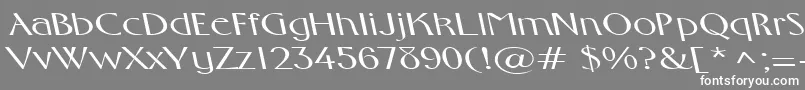 Шрифт FosterexpandedbsRegular – белые шрифты на сером фоне