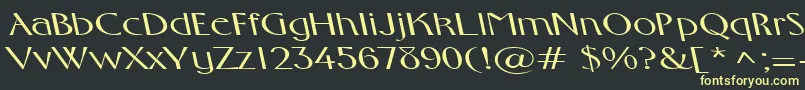 FosterexpandedbsRegular-fontti – keltaiset fontit mustalla taustalla