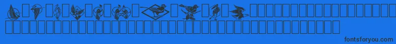 Fabel2 Font – Black Fonts on Blue Background
