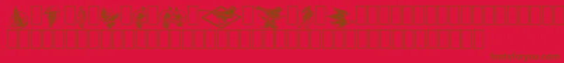 Fabel2 Font – Brown Fonts on Red Background