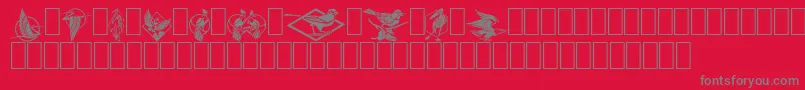 フォントFabel2 – 赤い背景に灰色の文字