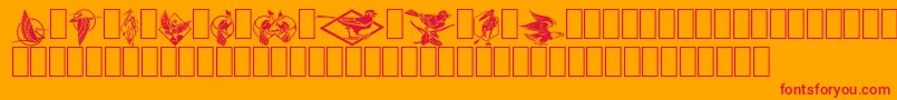 Fabel2 Font – Red Fonts on Orange Background