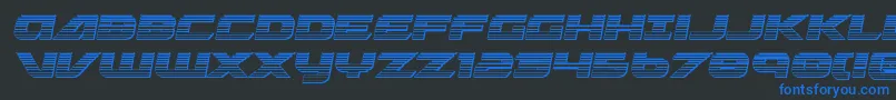 Graymalkinchrome Font – Blue Fonts on Black Background