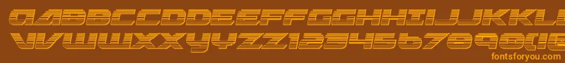 Więcej informacji o czcionce Graymalkinchrome Czcionka Graymalkinchrome – pomarańczowe czcionki na brązowym tle