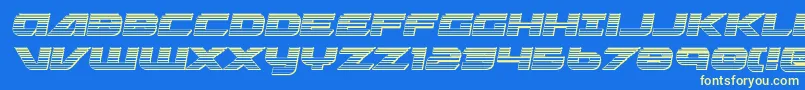 Graymalkinchrome Font – Yellow Fonts on Blue Background