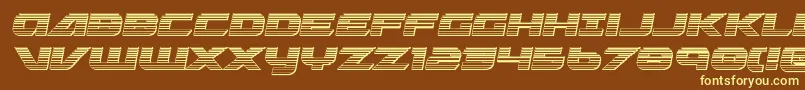 Więcej informacji o czcionce Graymalkinchrome Czcionka Graymalkinchrome – żółte czcionki na brązowym tle