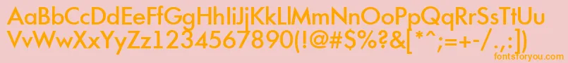 Futur18 Font – Orange Fonts on Pink Background