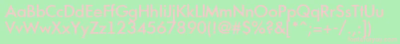 Futur18 Font – Pink Fonts on Green Background