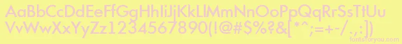 Futur18 Font – Pink Fonts on Yellow Background