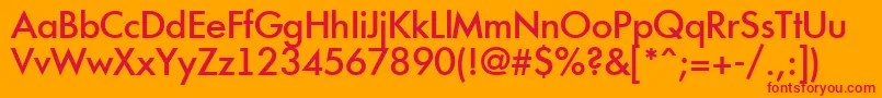 Futur18 Font – Red Fonts on Orange Background